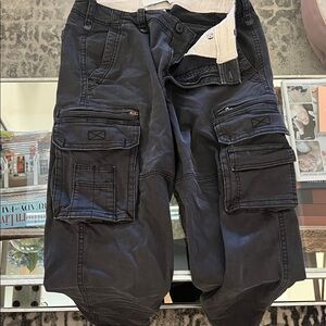 Hollister Black Cargo Pants with Durable Fabric